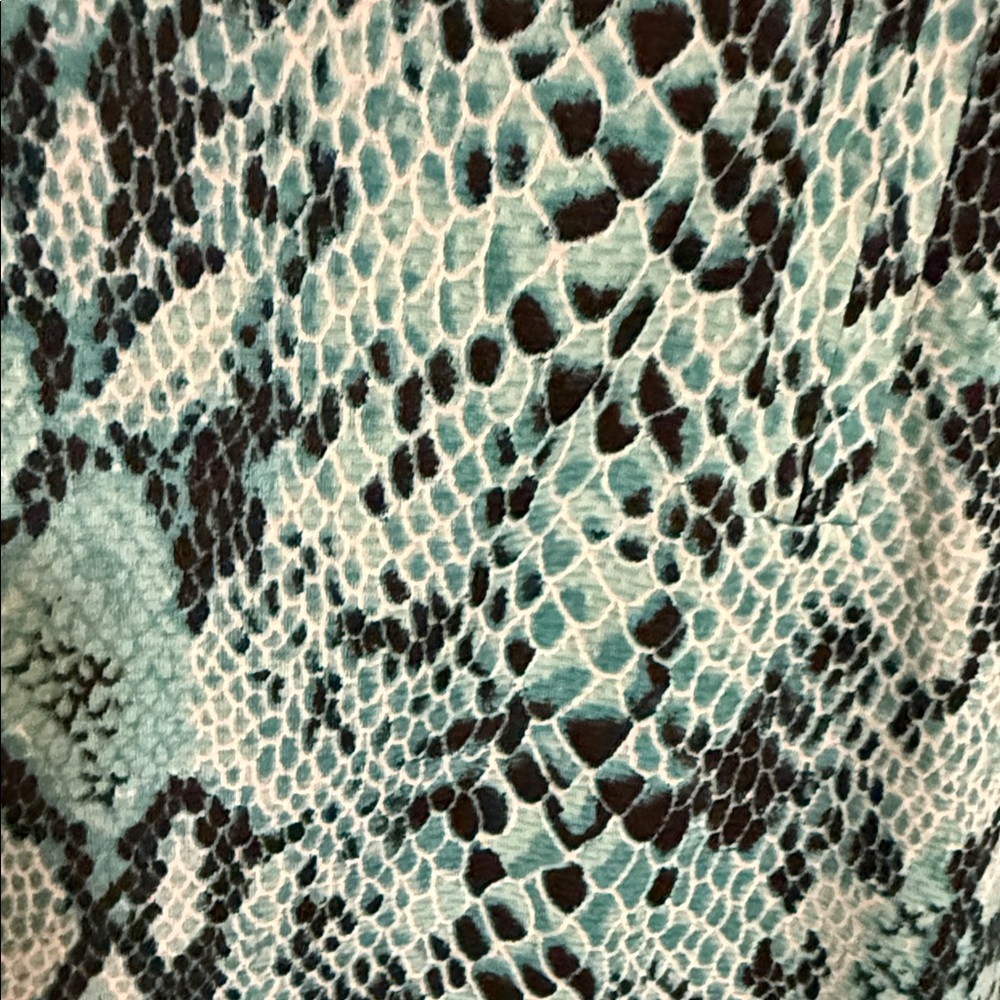 Sport Haley Teal and Black Snake Print quarter zip - Picture 3 of 6